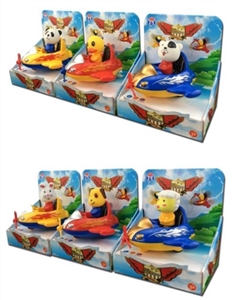 新款飞船3款混装（ABS材料主体+搪塑卡通动物头+回力功能）1PCS/盒 - OBL773946