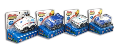 警车系列  小车底回力积木车   4款混装（原包ABS材料+回力功能）1PCS/盒 - OBL773952