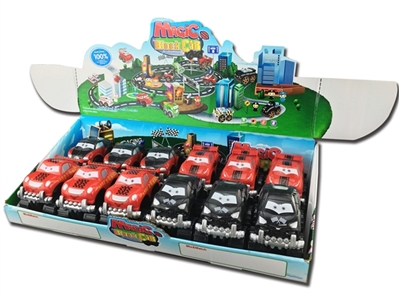 跑车系列 大车底回力积木车  4款混装（原包ABS材料+回力功能）12PCS/盒 - OBL773959