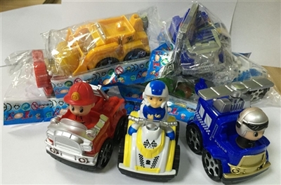 新款工程车回力拼装积木车  8款混装（材料：ABS材料+回力功能）1PCS/袋 - OBL773967