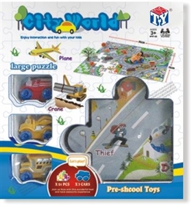 1 set of puzzles (24 PCS / 86 * 58) 3 only eight small car accessories - OBL773979