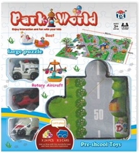 1 set of puzzles (24 PCS / 86 * 58) 3 only eight small car accessories - OBL773985