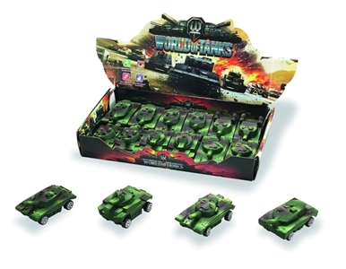 Tarmac tanks six conventional (soft rubber lining plastic slide wheel function) 12 PCS/carton - OBL774002