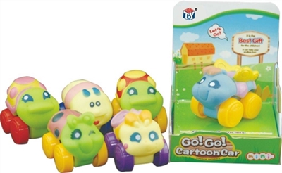 卡通昆虫系列6款混装（搪塑软胶+塑料车轮+滑行功能）1PCS/盒         - OBL774025