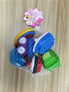 喷水船6款混装（搪塑软胶：洗澡洗水玩具，放进水里后一捏吸水进去后再喷水）6pcs/袋 - OBL774044