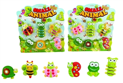 混虫系列6款混装（材料：搪胶）6PCS/片 - OBL774045