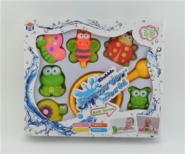 6款喷水混虫+1鱼捞（混虫搪胶+塑料鱼捞）6+1/盒 - OBL774046