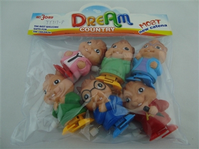 鼠来宝6款混装（搪塑软胶+上链走路功能）6pcs/袋 - OBL774062