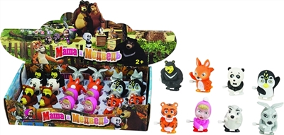 玛莎与熊12款混装（搪塑软胶+上链走路功能）            24pcs/盒 - OBL774065