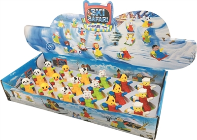 卡通动物回力滑板6款混装（ABS材料主体+搪塑卡通动物头+回力功能）  18PCS/盒 - OBL774081