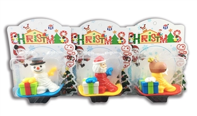 圣诞系列回力滑板3款混装（ABS材料主体+搪塑卡通动物头+回力功能）  1PCS/片 - OBL774083