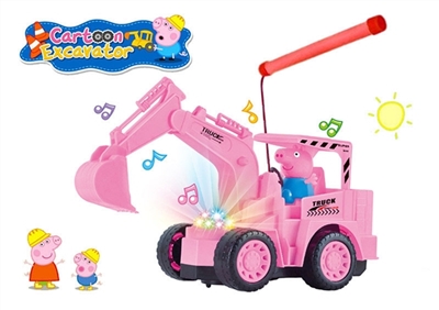 小猪电动万向挖掘机手提灯笼(音乐+炫彩懑天星灯光) - OBL774746