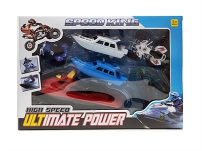 Moto inertia motor boats, yachts, beach, the coconut trees - OBL774983