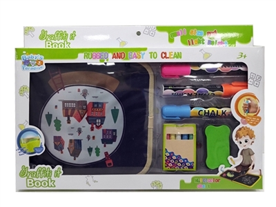 Convenient dustless chalk painting book - OBL775201