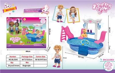 6-inch real kabibi girls match swimming pool theme - OBL804923