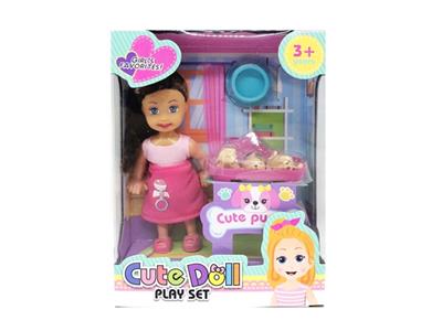4.5 -inch doll with 3 pet suits - OBL804997