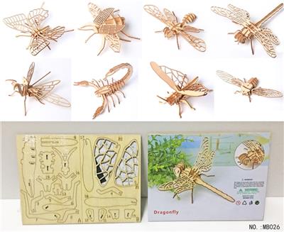 木制3D拼装昆虫 - OBL805088