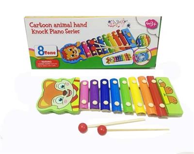 Wooden cartoon fox 8 sound on a harp - OBL805160