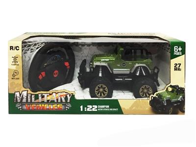 四通带灯光牧马人迷彩军事车 - OBL805314