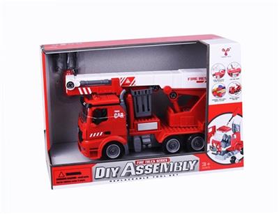 1:12DIY可拆装积木惯性消防车（4键声光） - OBL806100