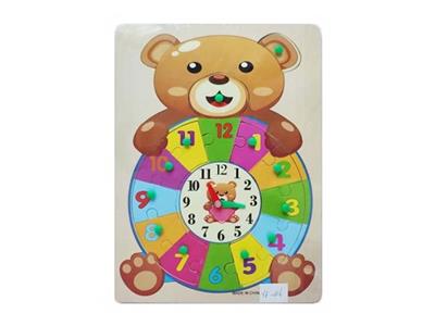 Wooden jigsaw puzzle clock animals - OBL806239