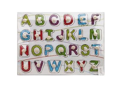Puzzle hand grasping the wooden capital letters - OBL806356