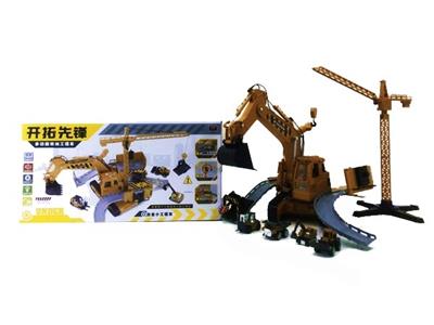 挖掘工程车+吊塔 - OBL806695