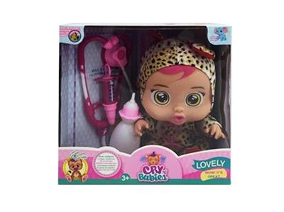 11寸开窗盒搪胶PVC（带IC音乐加配件）哭泣娃娃 - OBL807298