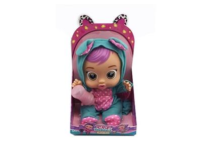 9寸搪胶会流泪哭泣娃娃带4声IC衣服带尾巴（6款混） - OBL807299