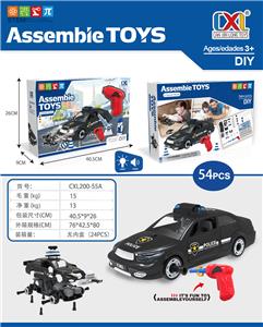 Gliding police car electric assembly with light and sound 3 ag13 (package electricity) electric drill 2 aa no package - OBL807481