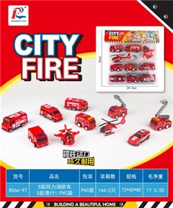 5款回力消防车5款滑行 - OBL807564