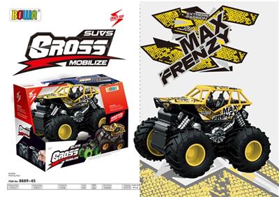 Four rounds of inertia alloy car, single monochrome - OBL807633