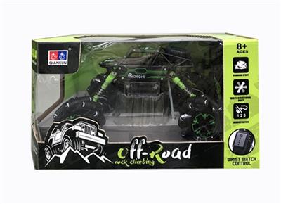 1/16合金橄榄轮攀特技爬车带低灯光音乐 自动演示包电 3.7V 1200毫安锂电池 USB 遥控器和带手表 - OBL807858