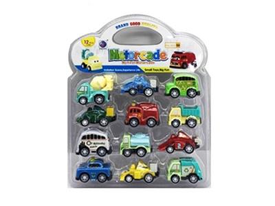 回力工程车赛车警车12只 - OBL808219