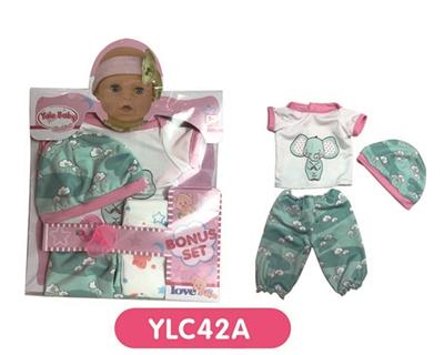 16 inch dolls clothes with urine trousers pacifier - OBL809057
