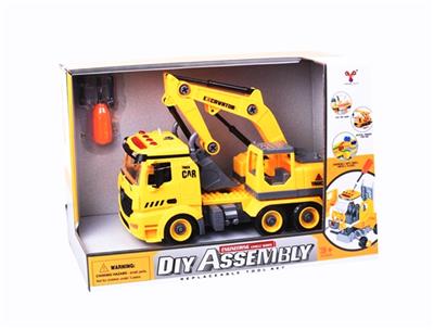 1:12DIY可拆装积木惯性工程车（4键声光） - OBL809263