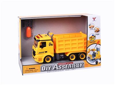 1:12DIY可拆装积木惯性工程车（4键声光） - OBL809265