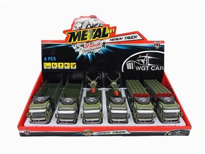 1:50 alloy back in military vehicle, three (display box 6) with light music (packet 3 * AG3) - OBL809282