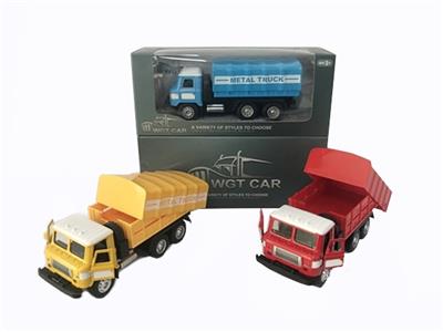 方头开门回力运输卡车黄红蓝三色混带灯光音乐（包3*AG3） - OBL809330