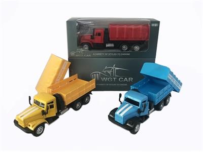 长头开门回力运输卡车黄红蓝三色混带灯光音乐（包3*AG3） - OBL809346