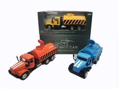 长头开门回力油罐卡车黄橙蓝三色混带灯光音乐（包3*AG3） - OBL809347