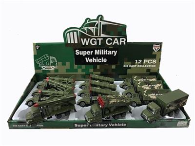 1:6 4 alloy back small military vehicles (display box of 12) European car - OBL809393