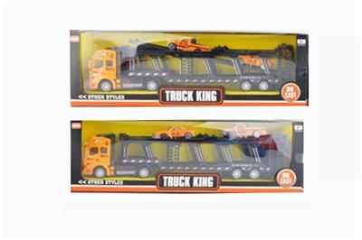 1:50 alloy trailer car with 2 (yellow) - OBL809402
