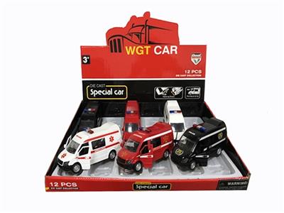 Back to fire a police car ambulance three conventional strip light music (display box of 12) (packet - OBL809430