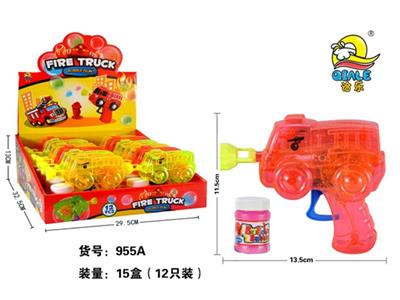 Inertial transparent with lamp bubble gun fire control team (3 color) - OBL809879