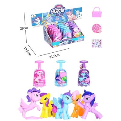My dream to evade glue pony suitcase with handbags belt hat belt horse stickers conventional 12 PCS - OBL810833