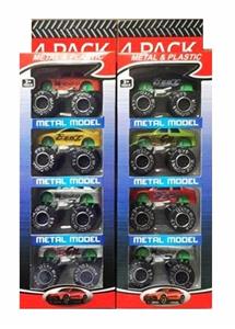 大轮车滑行合金车跑车系列一开窗盒4只 - OBL811792