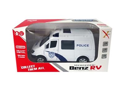 1:32 mercedes-benz saloon car alloy back to the police car, four open the door, the lamp with light  - OBL811804