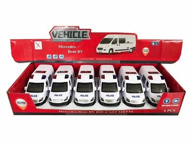 1:32 mercedes-benz saloon car alloy back to the police car, four open the door, the lamp with light  - OBL811810