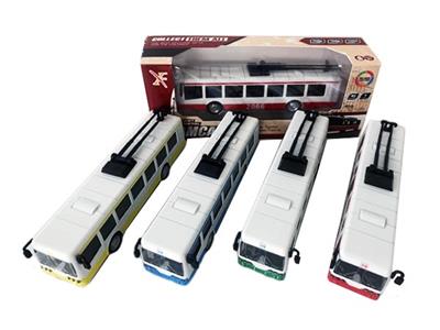 1:9 0 alloy bus tram back to sports cars, 3 open the door, light with light and sound - OBL811826